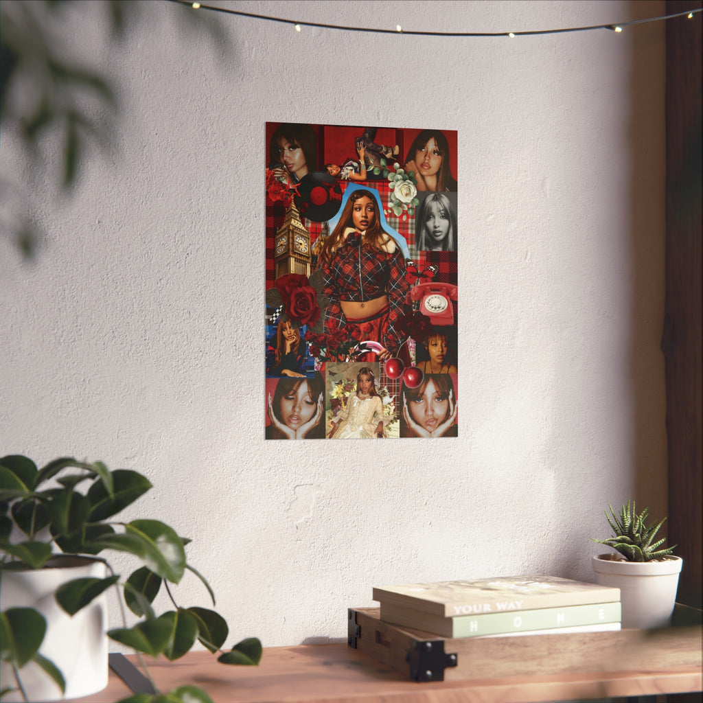 Pink panthheress Collage Fine Art Poster — Retro Pop Portrait Wall Art
