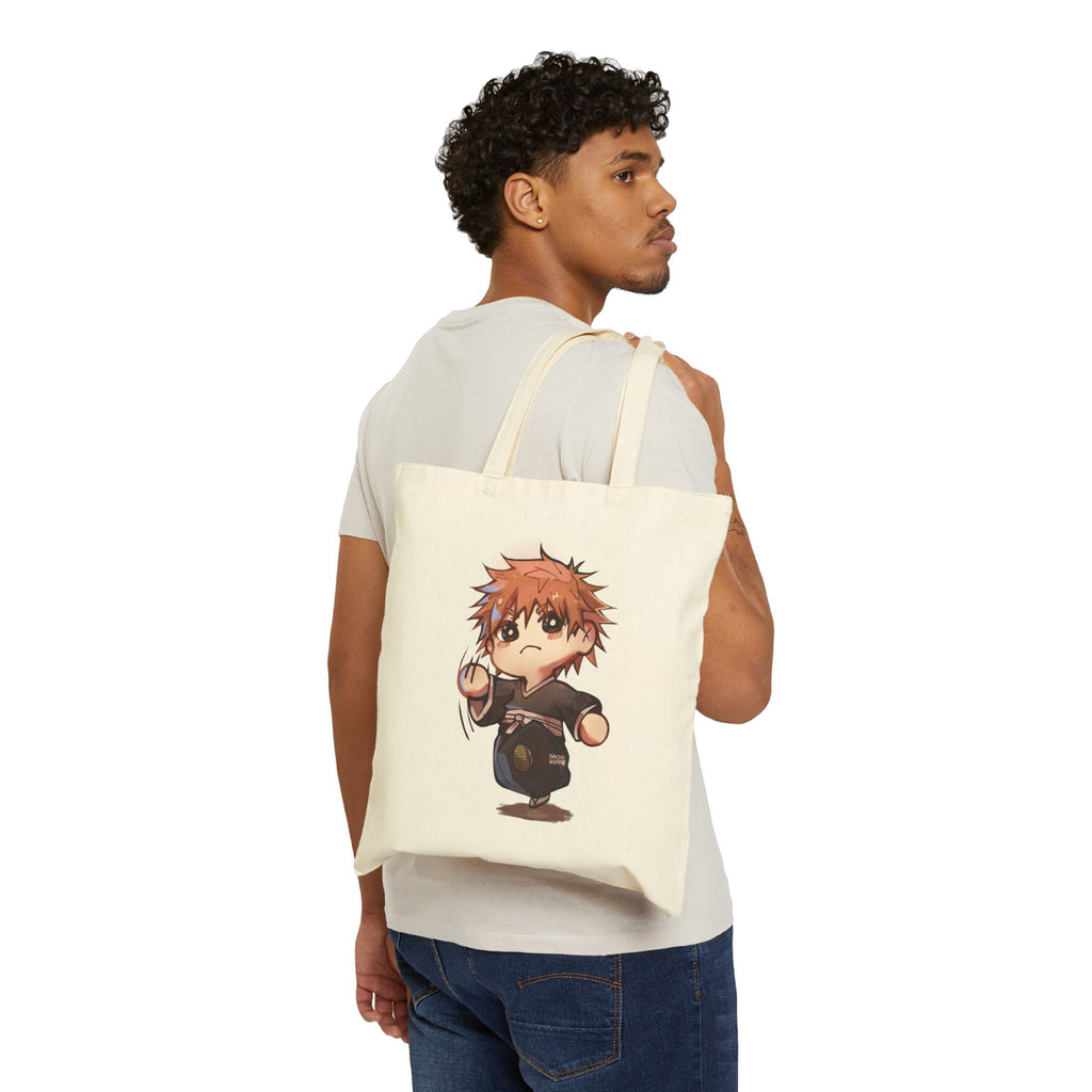 Chibi ichigo Kurosaki Tote Bag | Cute Manga Art Canvas Tote