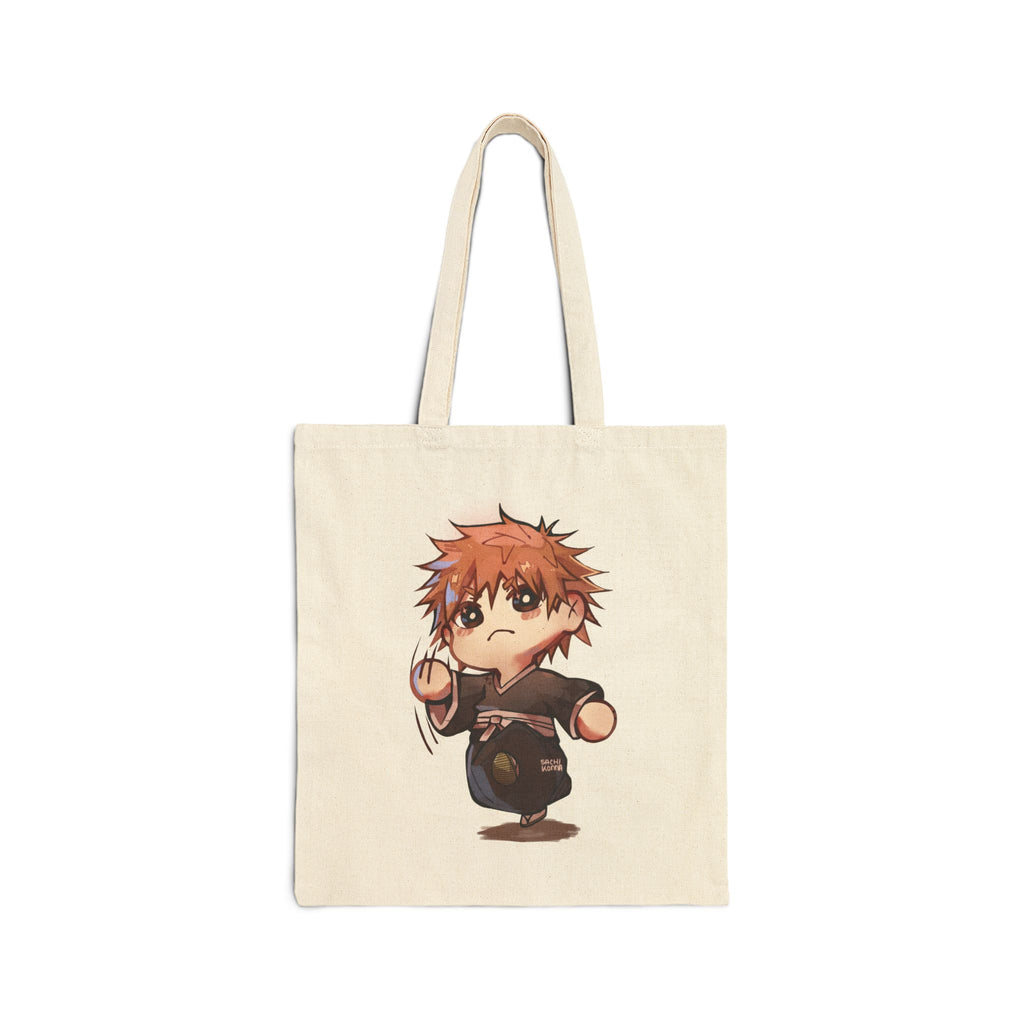 Chibi ichigo Kurosaki Tote Bag | Cute Manga Art Canvas Tote