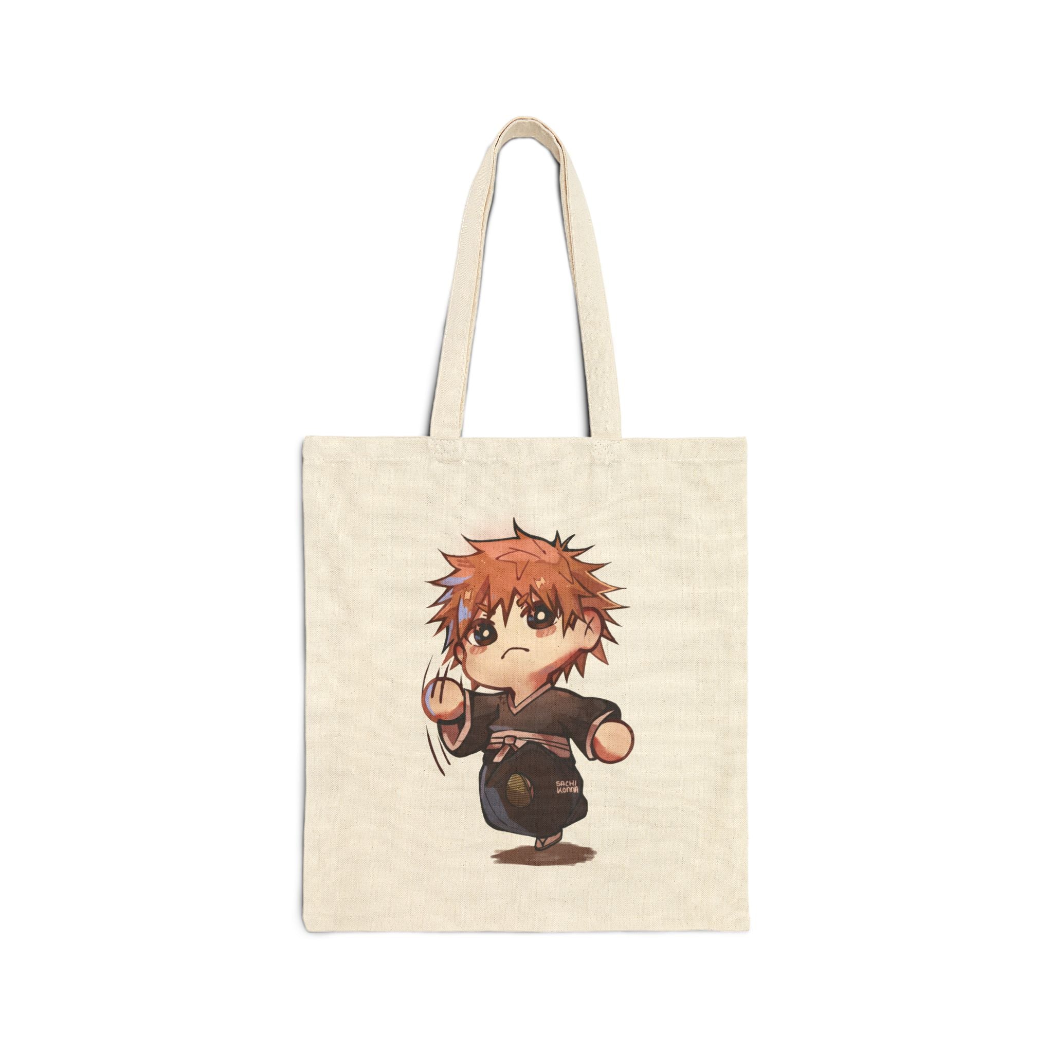 Chibi ichigo Kurosaki Tote Bag | Cute Manga Art Canvas Tote